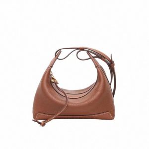 Marrom mulheres lancheira saco marca design mulheres axila saco de couro genuíno cor sólida mulheres sacos de ombro crossbody saco para mulher p1OJ #