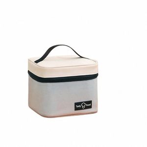 Квадратный утолщенный тепловой ланч-бокс, сумка для переноски еды, холодильник, сумки для хранения Insulati, небольшой контейнер для ужина для взрослых и детей q5Aa #