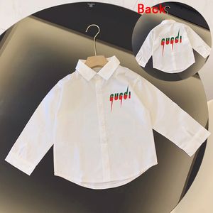 2024 Çocuk Gömlek Bebek Gömlek Kız Çocuk Tshirt Çocuk Set Çocuk Tasarımcı T Shirt giyinme Okulu üniforması 2023 Lüks Yaz Bahar Uzun Kollu Mektuplar Dönüşü