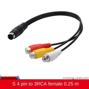 2024 Комплексное руководство по использованию 25-см 4PIN S-Video до 3RCA Red Yellow White AV Video Cable Audio Adapter в вашем доме 1. Для 1.