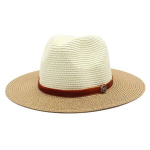 Cimri ağzı şapkalar yaz gündelik güneş erkekler için kadın moda mektubu m caz st plaj gölge panama şapka toptan ve perakende damlası d dhgarden dhgg7
