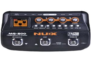 Nux mg200 processador de guitarra multi pedal efeito guitarra 55 efeitos 70 segundos gravação guitarra looper tambor máquina 9234682