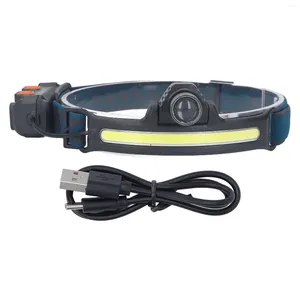 Grow Işıkları LED Fishing Work Head Işık Kararlı Aydınlatma Kaynak Taşkın Sensörü Far 2000mah 2 Modlar Garaj için USB Şarj Cob Abs