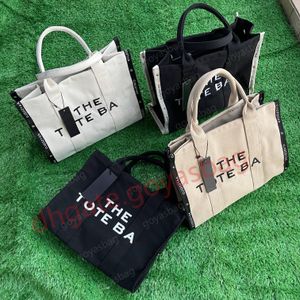 Dikişli Tote Çanta Tasarımcı İşlemeli Okul Dizüstü Tuval Çanta Deri Deri Plaj Seyahat Çanta Çantası Çöp Çanta Çoklu Pochette Casual Tote