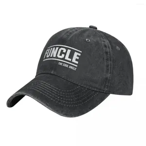 Ball Caps Funcle The Cool Uncle - Funny Gift For From Nephew Niece Cowboy Hat Big Size Christmas Fluffy Hats Man Women's