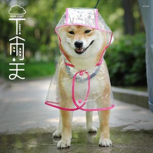 Köpek giyim panço şeffaf su geçirmez evcil hayvan yağmurluk üreticisi PU doğrudan dış ticaret için satıyor