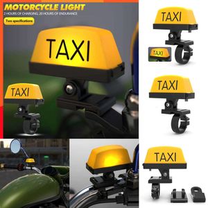 Atualizar nova decoração da motocicleta modificado alça ajustável luz do capacete usb recarregável aviso caixa de táxi sinal lâmpada led iluminação