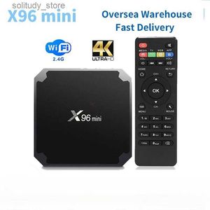 Üst kutu X96 Mini Akıllı Android 9.0 TV Kutusu Amlogic S905W TV Kutusu 2GB 16GB Set-ToP Box 2.4GHz WiFi HDR 3D 4K Player X96 Mini Q240330