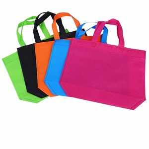 20 pezzi N Borsa tessuta Shop Borse Eco promozionale Recyle Bag Tote Bag Custom Make Logo stampato u5Zb #