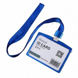 Alta qualidade Liga de alumínio Titular do cartão de trabalho Nome ID Card Cover Metal Certificado de trabalho Crachá de identidade ID Busin Case u16s #