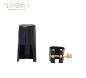 Naomi deri ligatür bağlantı elemanı w plastik kapak için alto saksafon saksafon ağızlık alto saksafon ahşap rüzgar parçaları aksesuarları7140041