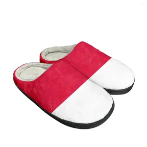 Terlik Polonya bayrağı ev pamuk özel erkekler kadın sandaletler poland peluş yatak odası gündelik sıcak sz en yeni yaz kutusu ile en yeni yaz 36-45