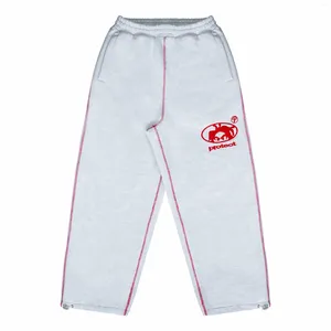 Calças masculinas streetwear proteger y2k sweatpants harajuku hip hop carta bordado baggy casual homens mulheres moda jogging calças