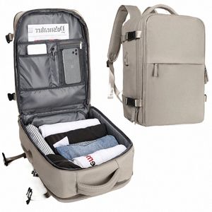 Mochila de viagem para homens e mulheres, 40L Flight aprovado Carry Hand Lage, Anti-Theft Busin Laptop Large Daypack Weekender Bag a1Qo #