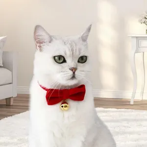Köpek giyim evcil hayvan takı alerji ücretsiz yaka Noel kedi papyon giydirme boyun kayışı