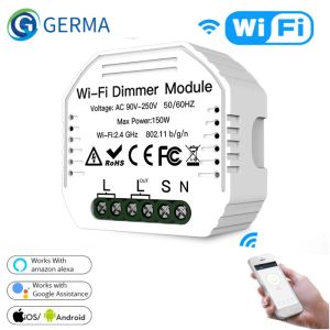 Kontrol Germa DIY akıllı wifi ışık LED Dimmer Switch Smart Life/Tuya Uygulaması Uzaktan Kumanda 1/2 Yolu Anahtar, Alexa Echo Google Home ile Çalışır