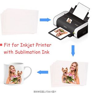 100pcs A4 Art DIY Transfer Kağıt Su Geçirmez Termal Transfer A4 Kağıt Mürekkep Püskürtmeli Baskı Trafiği Tişört Kumaş Kupası Desen Baskı