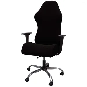 Sandalye Elastik Elektrikli Oyun Ev Ofisi İnternet Cafe Dönen Kolçak Streç Kılıfları (Siyah) kapsar