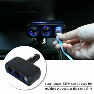 Универсальный автомобиль сигарет легкий розетка адаптер двойной USB -двойные аксессуары для зарядного устройства USB 12V Carger Car Dual Splitter K4Y7