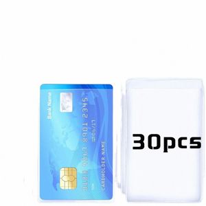 Toptan Kartlar Koruyucusu PVC Mat Şeffaf Kredi Kartı Kapağı Temiz Buzlanma Kimlik Kartı Tutucu Kartpostal Ctainer Depolama Çantaları U1BH#