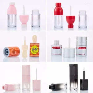 Garrafas de armazenamento 10 pcs vazio lip gloss tubos esmalte novidade vinho vidro óleo recipientes recarregáveis ​​mulheres meninas diy