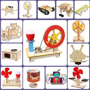 Деревянная модель спутника солнечной энергии, детская научная игрушка, технология, физика, сборка, обучающие развивающие игрушки для детей 240329