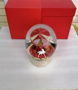 Elektrik kar topu karusel 2019'da lüks kristal küre içinde dekorasyon Noel yenilik doğum günü hediyesi bir hediye box5203018