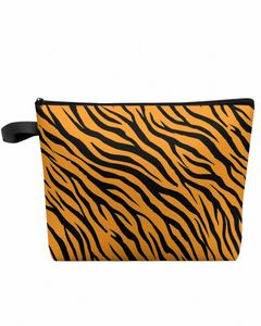 Tiger Cilt Doku Kadınlar Taşınabilir Depolama Çantası Torak Peçete Kozmetik Çantalar Organizatör Bayan Makyaj Çantası B7OB#