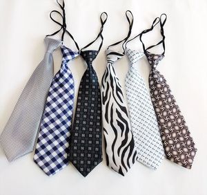 Çocukların kravat fermuarlı tnt boyun tembel kişi kravat 17 renk mesleki bebek ücretsiz hediye Noel fedEx Mrwmx için