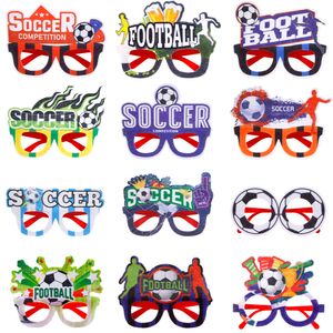 Нетканые пластиковые очки для вечеринки в мультяшном футболе, детские украшения для дня рождения, реквизит для фотографий футбольного болельщика