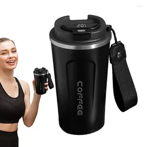 Kupalar Sıcaklık Ekran Tumbler 510ml Paslanmaz Çelik Yalıtılmış Kupa Soğuk İçecekler Şişeler Spor İçecek Konteynerleri İçin