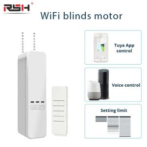 Управление Tuya Smart Wi -Fi Шторы моторные электрическая цепь роликовые жалюзи с оттенком затвора RF RF Remote Kit Приложение Smart Life через Alexa Google