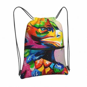 Eagle Drawstring Torbalar Backpacks Okul Seyahat Erkek Backpack String Yaratıcı Sanatlar Yüksek Kapasite Ayakkabı Depolama Çantası Taşınabilir Modaya Modeli R7D5#