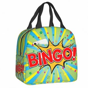 Hot Game Bingo Lunch Bag Leakproof Cooler Thermal Insulated Lunch Box für Frauen Kinder Schule Strand Cam Reise Lebensmittel Tragetaschen w9yQ #