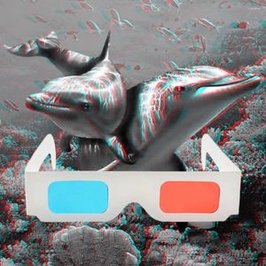 Güneş gözlüğü 10 adet kırmızı mavi 3D Gözlük Taşınabilir TV Gerçek Sinemalar Karton Kağıt DVD Canan Film Oyunu