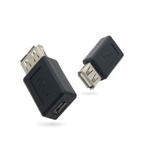 Toptan Yeni Siyah USB 20 Tip A dişi - Micro USB B daha uzun konektörler için dişi adaptör fişi dönüştürücü