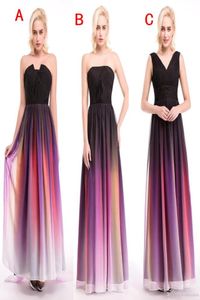 2022 Elie Saab Ombre Strapless Prom Abiti Nuovi 3 Styles Piatte Abito da sera Abito Formale per un'occasione per la damigella d'onore a buon mercato D1834557