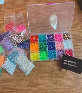 15000pcs1box ab Jelly 3mm4mr 5mm Flatback Rownestones SS1216OR 20SS Candy Cab Украшения Craft или Nail Supplies7509341