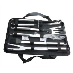 Pads 5pcs Grill Tools Set Set Bbbq Bbbq Brbq Fork Shovel Food Clip с набором для барбекю для хранения