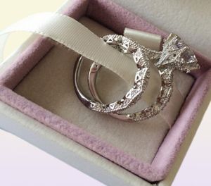 Винтажное обручальное кольцо 2018 года для женщин 3CT Analog Diamond CZ 925 Sterling Silver Women039S Кольцевой кольцо156411255376178540752