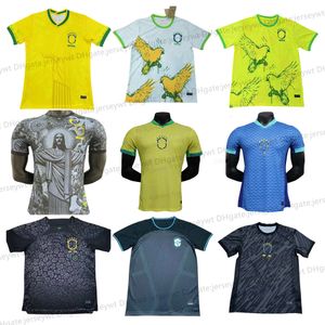 2024 2025 Brezilya Futbol Formaları Brezilya Copa America Kupası Camiseta de Futbol Paqueta Raphinha Futbol Gömlek Maillot Vini Jr Richarlison Erkekler Hayranlar Oyuncu Versiyonu