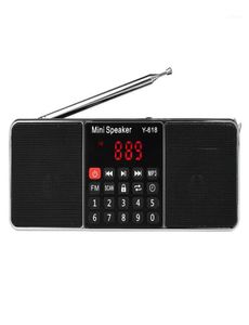 Y618 Mini FM Radio Digital Digital Dual Dual 3W Stereo Speaker MP3 O Player Fidelity Suono di qualità Wo 2 pollici Display S18263887