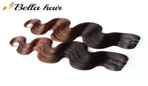 BUNDOLI DI CAPELLI OMBRE 1B4 MALASIAN VERIRGE HUMAN CHETTI TEAVE DEL CORDO DI DIP DYE TOW TONE 2OR3OR3 BUNDLESLOT BELLAHAIR2761002