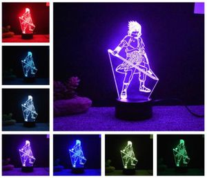 Naruto Legends 3d Uchiha Sasuke Modeling Table Lamp Anime Home Decer Light offtue Kids Sleep Bedside Night Light Boys спальня DE8768209