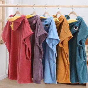 Rompers Cotton Bathrobe Boys Kids Culting Winter Bath Hate Маленькие девочки, одеваясь, девочка, девочка, девочка