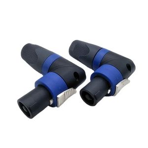 1PCS L-förmige XLR-Stecker 90 Grad 4-poleler Professional Plug Audio Lautsprecher 4P-Adapter 4Pin