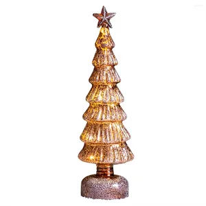 Ночные огни Стеклянная рождественская елка Светлый освещение маленькая лампа романтическая атмосфера атмосферы