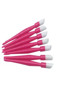 EasyNail 50pcs Pink Soft Soft Nail Pusher Pusher Пластиковый резиновый пурпурный пурпур доступен высококачественные ногтевые инструменты5537120