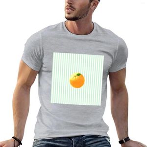Tops cerebbe da uomo T-shirt arancione coreano manica corta magliette personalizzate grandi e alte per uomini