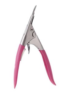 Tırnak Sanat Kesme Kesici Yanlış Tırnak Edge Manikür Akrilik UV Jel Yanlış İpuçları Clipper Kesici Pembe Manikür Kesici Clipper Tool4623541